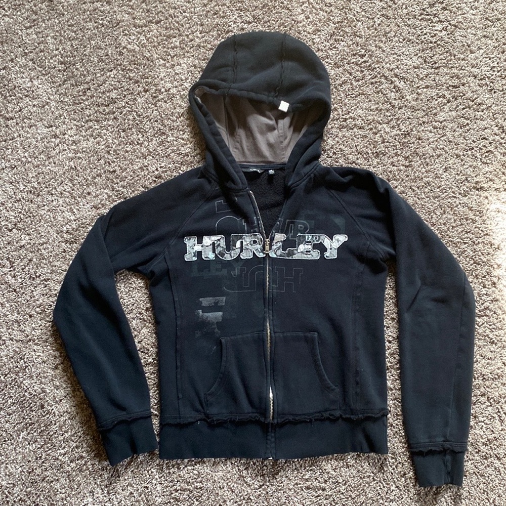 HURLEY BLACK HOODIE SIZE SMALL
